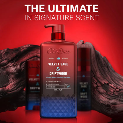 Old Spice x The Spice Alchemist Collection Men's Crafted for Compliments Cologne Infused Body Wash - Velvet Sage and Driftwood Scent - 20 fl oz