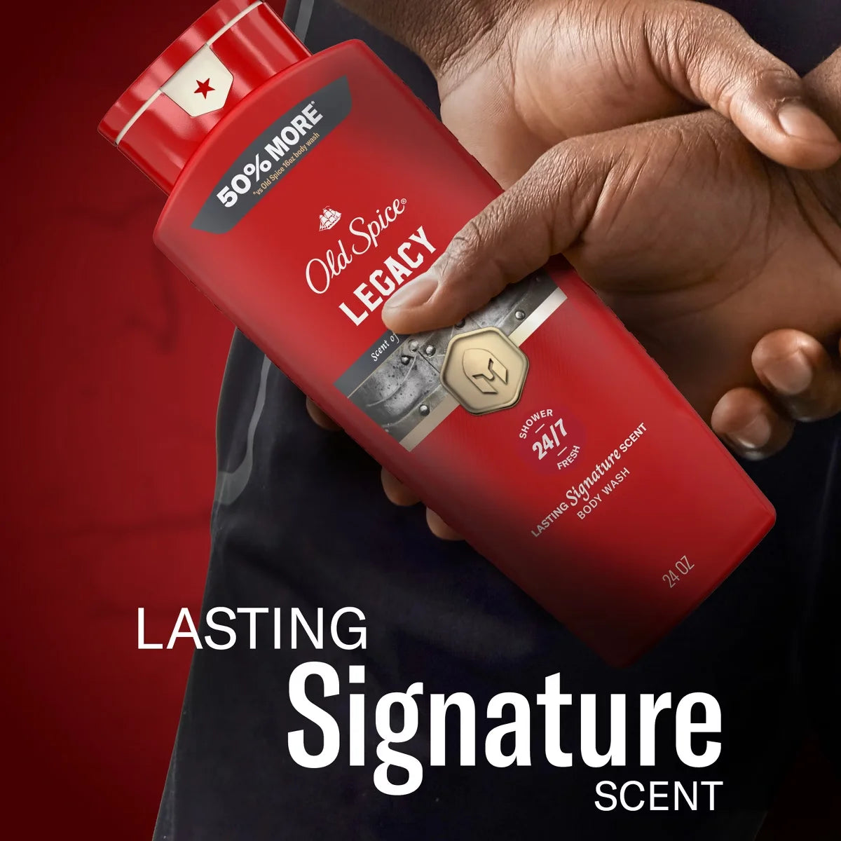Old Spice Red Collection Men's Long-Lasting Fragrance Refreshing Clean Body Wash - Legacy - 24 fl oz