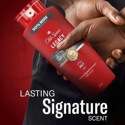 Old Spice Red Collection Men's Long-Lasting Fragrance Refreshing Clean Body Wash - Legacy - 24 fl oz