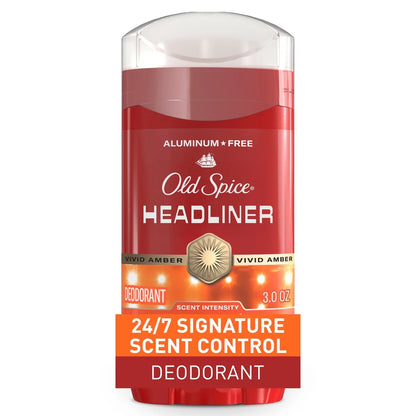 Old Spice Red Collection Men's 24-Hour Odor Protection Refreshing Fragrance Long-Lasting Freshness Deodorant - Headliner Scent - 3oz