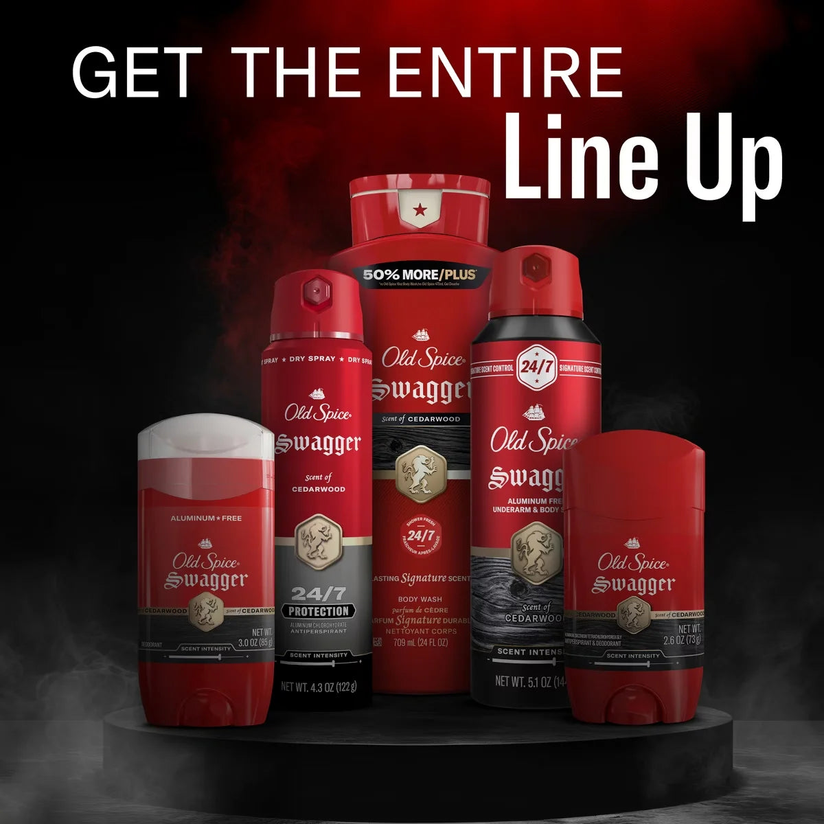 Old Spice Red Collection Men's 48-Hour Odor Protection Lightweight Formula All-Day Freshness Antiperspirant Spray - Stronger Swagger - 4.3oz