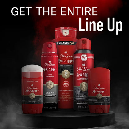 Old Spice Red Collection Men's 48-Hour Odor Protection Lightweight Formula All-Day Freshness Antiperspirant Spray - Stronger Swagger - 4.3oz