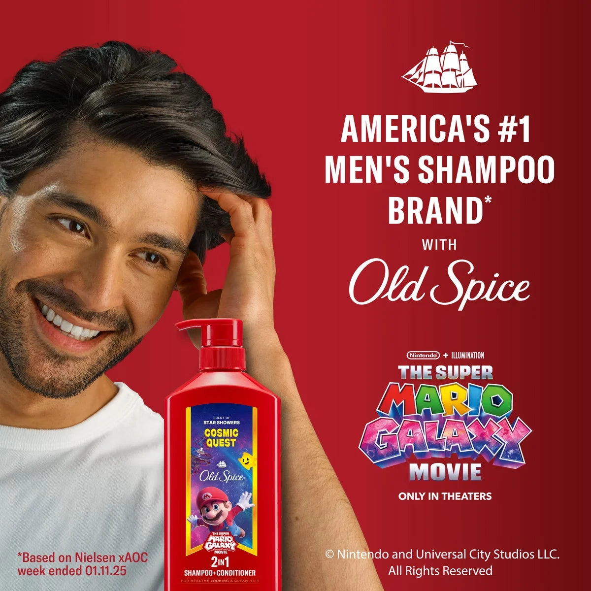 Old Spice Super Mario Cosmic Galaxy 2-in-1 Shampoo and Conditioner - 21.9 fl oz
