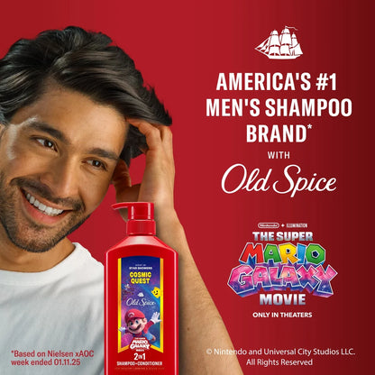 Old Spice Super Mario Cosmic Galaxy 2-in-1 Shampoo and Conditioner - 21.9 fl oz