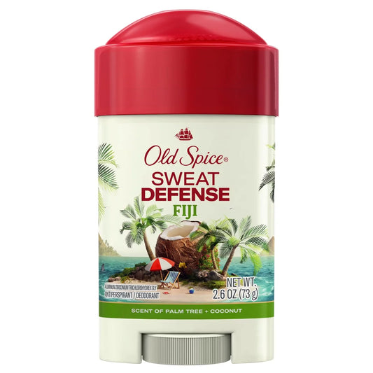 Old Spice Men's Antiperspirant & Deodorant Fiji Scent - 2.6oz: Invisible Solid, Under Arm Application, Animal By-Product-Free