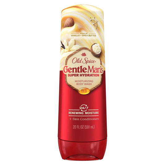 Old Spice Super Hydration Body Wash GentleMan's Blend for Deep Cleaning and 24/7 Renewing Moisture - Vanilla & Shea Butter - 20 fl oz