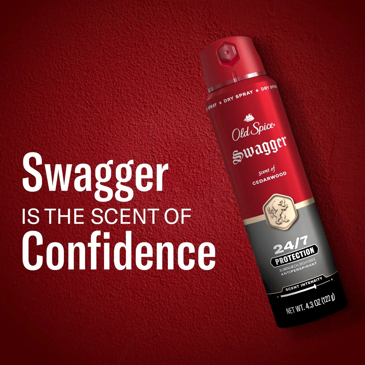 Old Spice Red Collection Men's 48-Hour Odor Protection Lightweight Formula All-Day Freshness Antiperspirant Spray - Stronger Swagger - 4.3oz