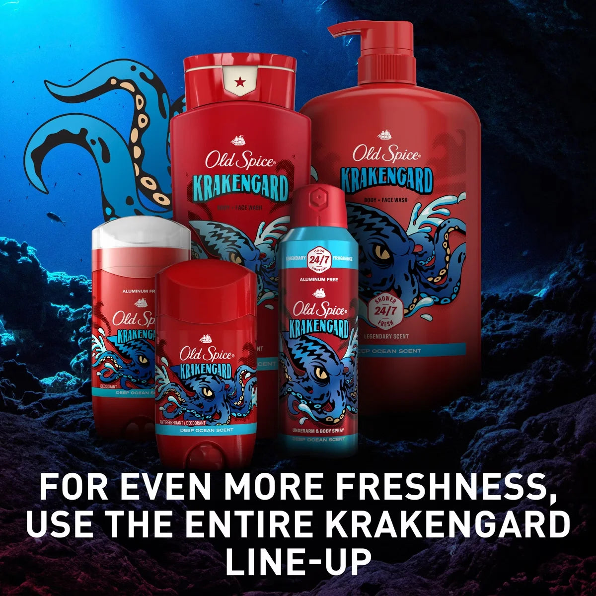 Old Spice Men's Krakenguard Body Wash Pump - Scented - 33.4 fl oz: For Normal/Combination Skin, Whole Body Use