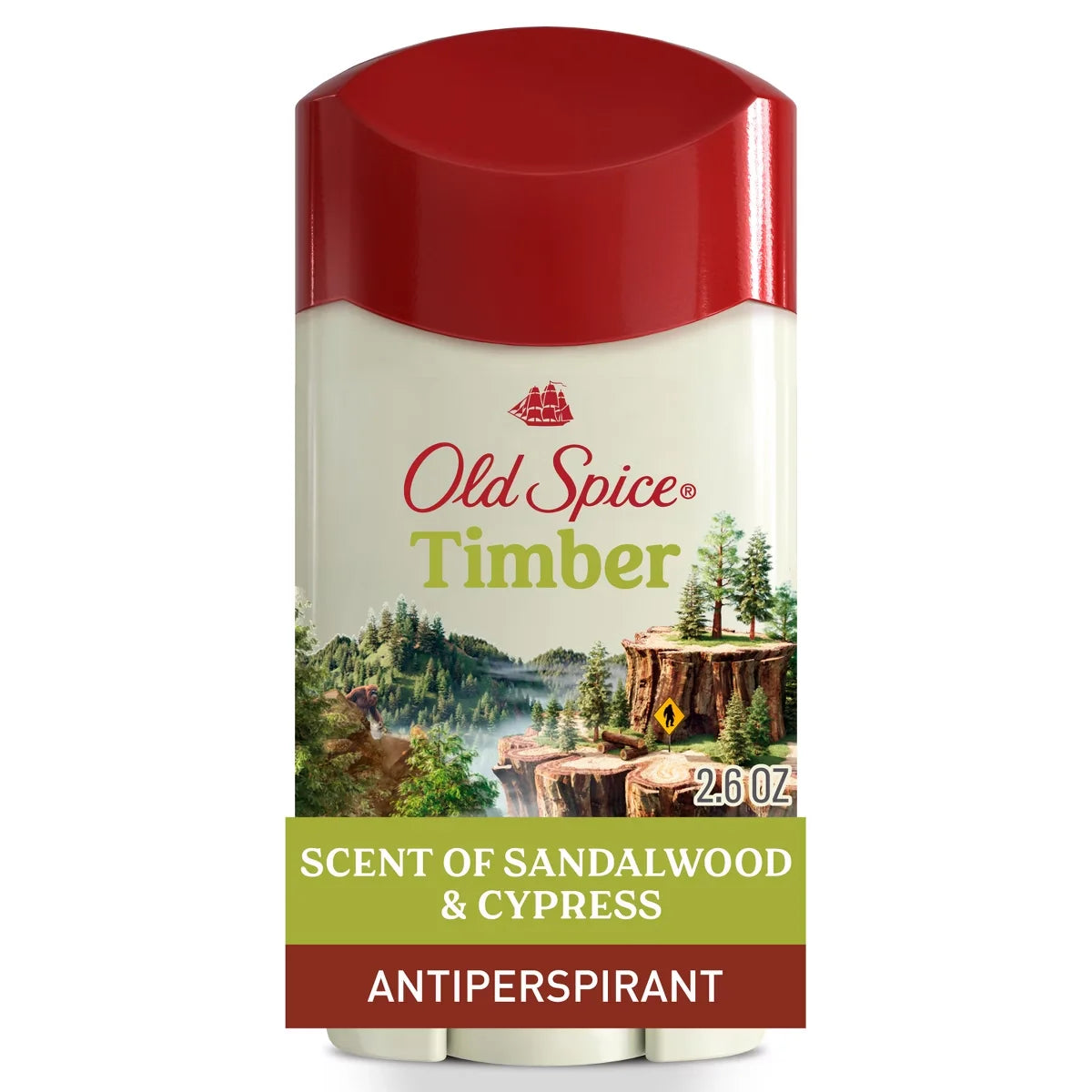 Old Spice Men's Timber with Sandalwood Antiperspirant Deodorant - 2.6oz
