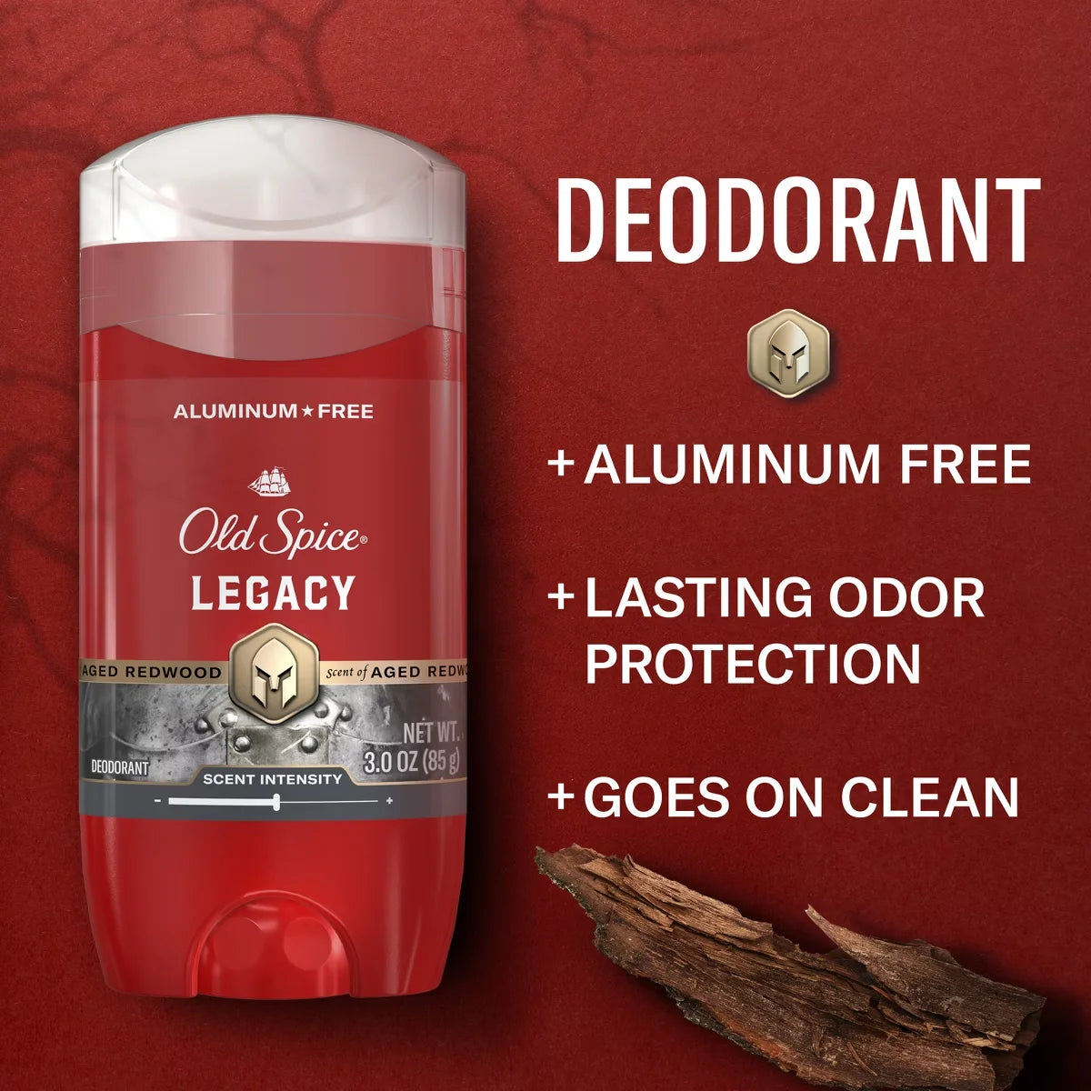 Old Spice Men's Long-Lasting Freshness 24-Hour Odor Protection Red Collection Deodorant - Legacy - 3oz