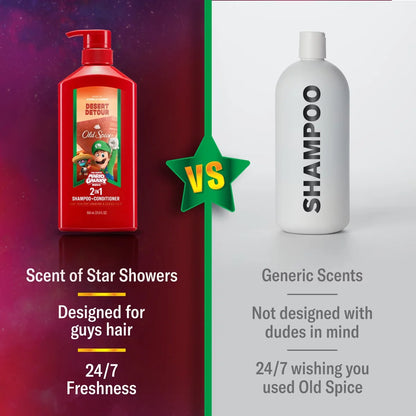 Old Spice Super Mario Desert Detour 2-in-1 Shampoo and Conditioner - 21.9 fl oz