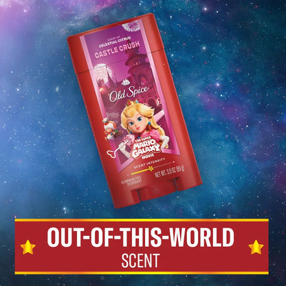 Old Spice x The Super Mario Galaxy Men’s 24/7 Lasting Freshness Aluminum-Free Deodorant - Castle Crush - 3oz