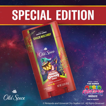 Old Spice x The Super Mario Galaxy Movie 24/7 Lasting Freshness Aluminum-Free Men’s Deodorant - Space Mischief - 3oz