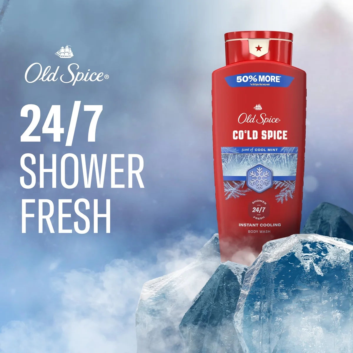 Old Spice Red Collection Men's Long-Lasting Fragrance Refreshing Clean Body Wash - Cold Spice Scent - 24 fl oz