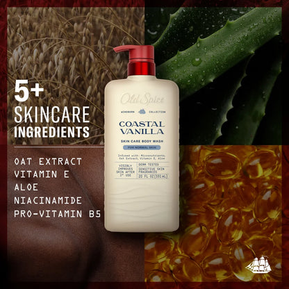 Old Spice Windborn Collection Men's Body Wash for Normal Skin - Coastal Vanilla Scent - 20 fl oz
