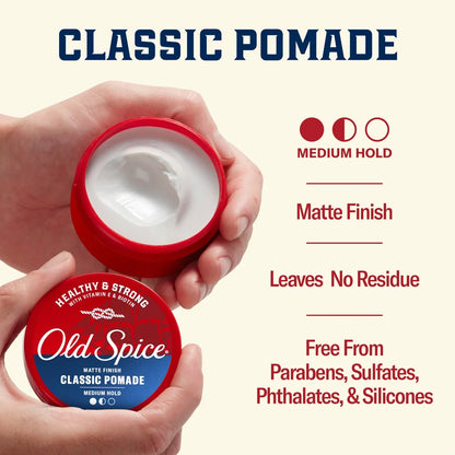 Old Spice Healthy & Strong Classic Hair Pomade - 2.22oz