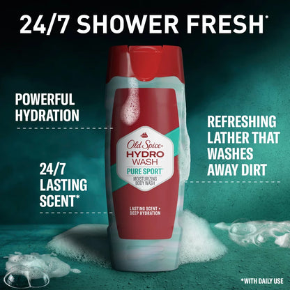 Old Spice Men's Moisturizing Hydro Body Wash - Pure Sport Plus - 21 fl oz