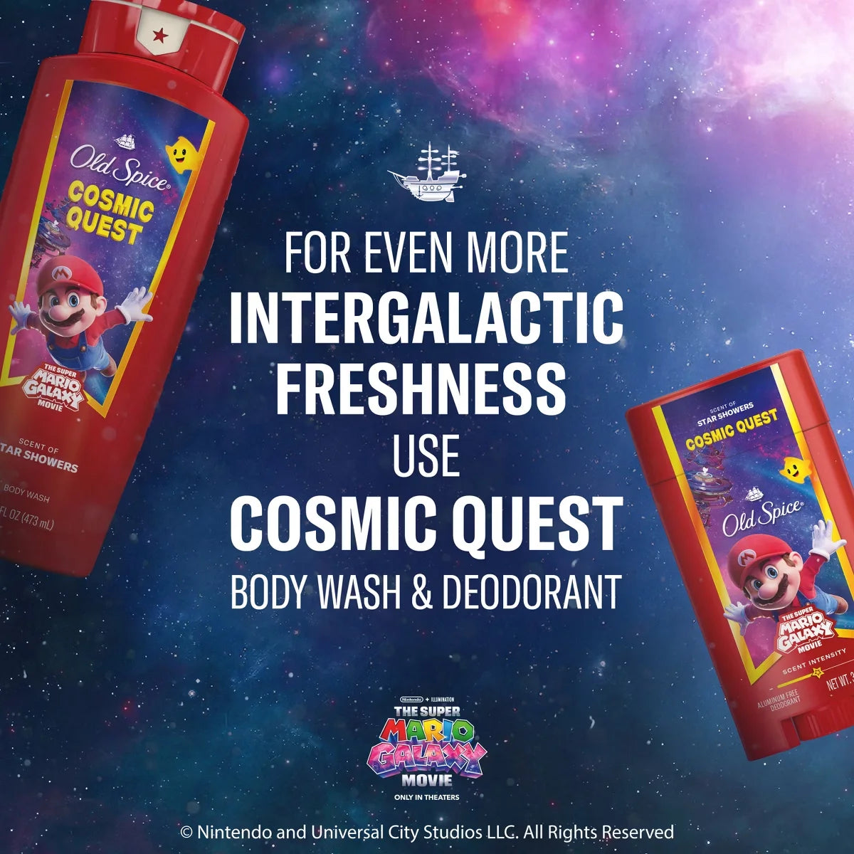 Old Spice x The Super Mario Galaxy Men’s Some Grit Cosmic Quest Cold Processed Bar Soap - Scent of Star Showers - 5oz
