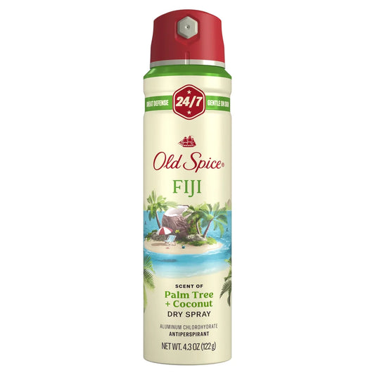 Old Spice Men's Invisible Dry Spray Antiperspirant & Deodorant - Fiji Scent - Fresher Collection - 4.3oz