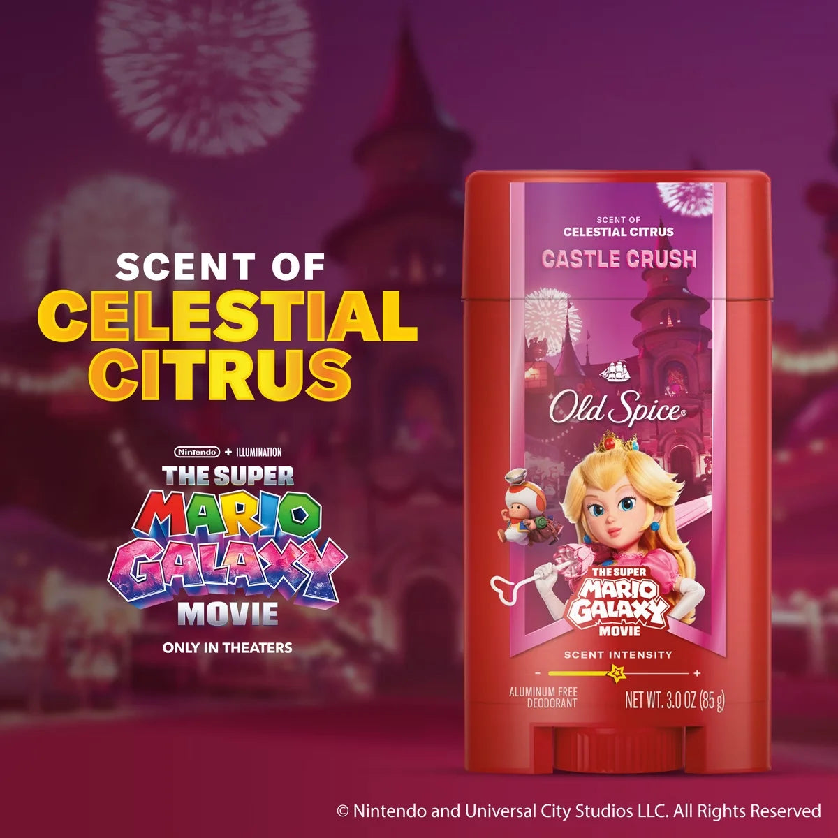 Old Spice x The Super Mario Galaxy Men’s 24/7 Lasting Freshness Aluminum-Free Deodorant - Castle Crush - 3oz