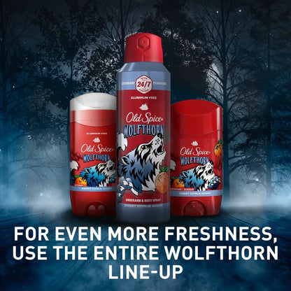 Old Spice Wolfthorn Scent Deodorant for Men - Aluminum-Free 3oz: Invisible Solid, Under Arm Application, Mature Skin