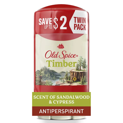 Old Spice Men's Timber with Sandalwood Antiperspirant Deodorant - 2.6oz