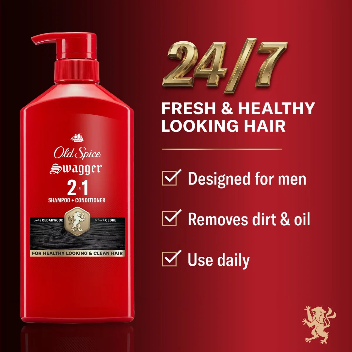 Old Spice Men's Swagger 2-in-1 Shampoo & Conditioner