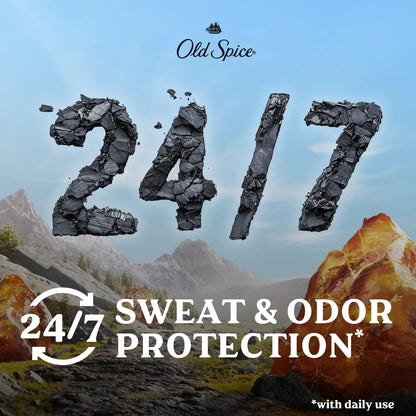 Old Spice Men's Volcano with Charcoal Antiperspirant & Deodorant - 2.6oz: Invisible Solid, Fresh Scent, Normal Skin