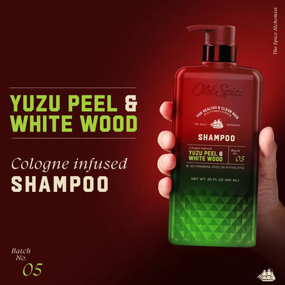 Old Spice x The Spice Alchemist Yuzu Peel & White Wood Cologne Infused Shampoo - 20 fl oz