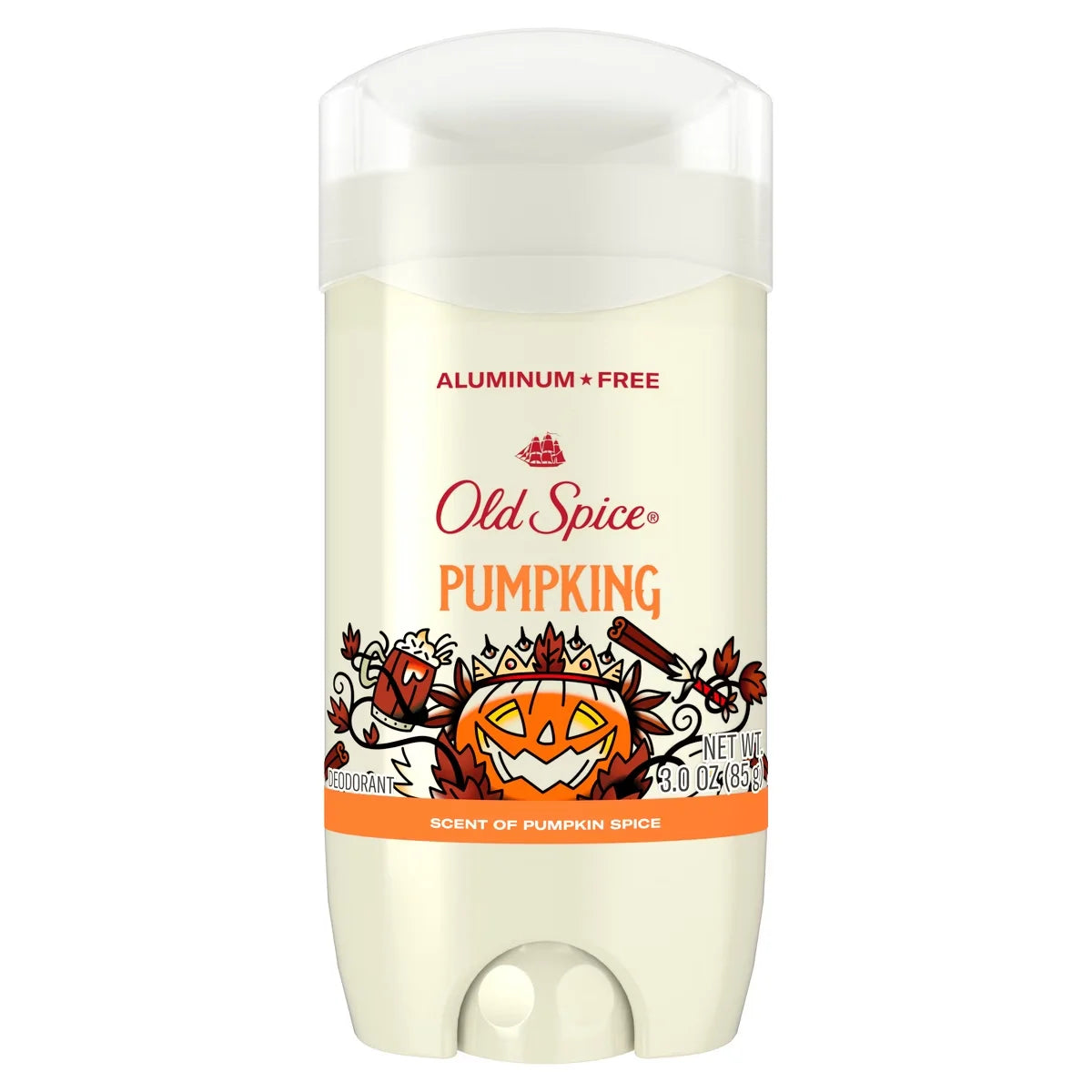 Old Spice Holidudes Deodorant - PumpKing - 3oz: Invisible Solid Deodorant, Under Arm Application, Pumpkin Spice Scent, Normal Skin Type