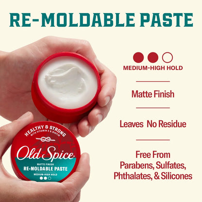 Old Spice Healthy & Strong Lightweight Hair Pomade Cream - 2.22oz