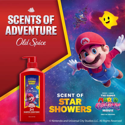 Old Spice Super Mario Cosmic Galaxy 2-in-1 Shampoo and Conditioner - 21.9 fl oz