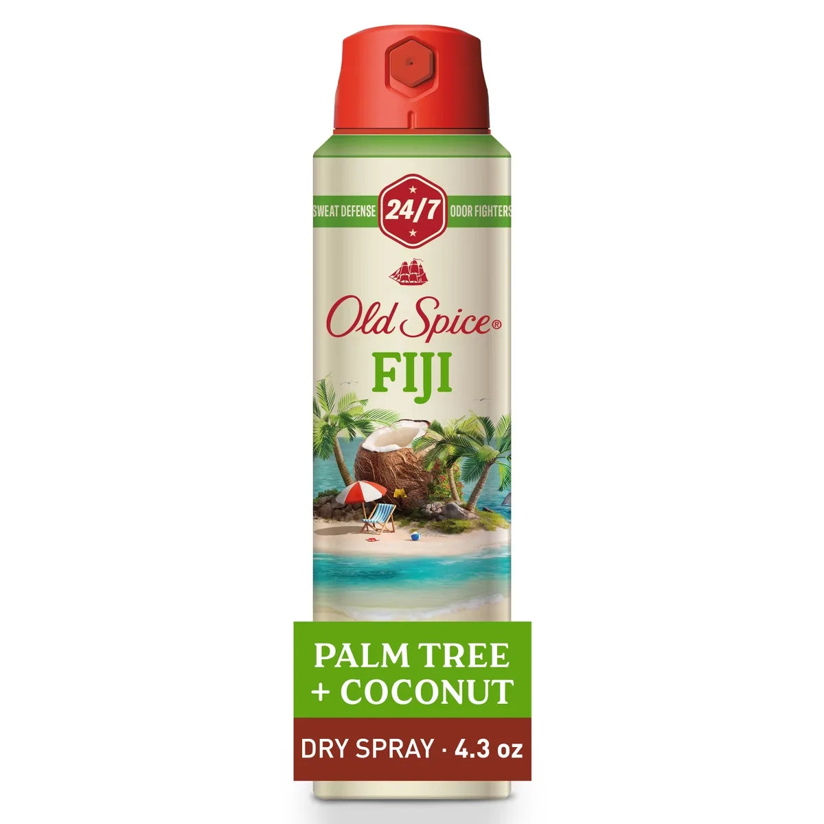 Old Spice Men's Invisible Dry Spray Antiperspirant & Deodorant - Fiji Scent - Fresher Collection - 4.3oz