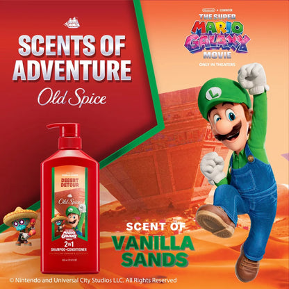 Old Spice Super Mario Desert Detour 2-in-1 Shampoo and Conditioner - 21.9 fl oz