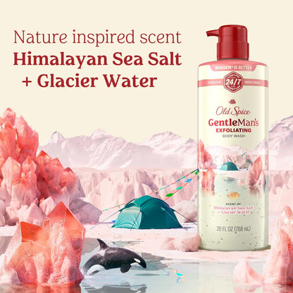 Old Spice GentleMan's Blend Exfoliating Body Wash - Himalayan Sea Salt - 26 fl oz: Whole Body, Pump Bottle, Normal Skin