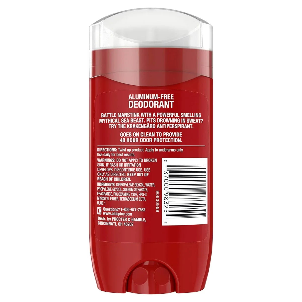 Old Spice Krakengard Deodorant for Men, Bold Long-Lasting Fresh Scent and Daily Odor Protection, 3 Oz