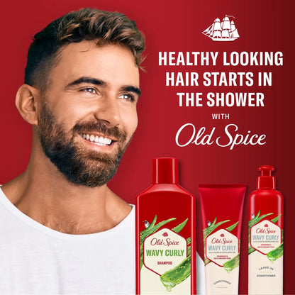Old Spice Wavy Curly Shampoo with Aloe & Avocado Oil for Men - 13.5 fl oz
