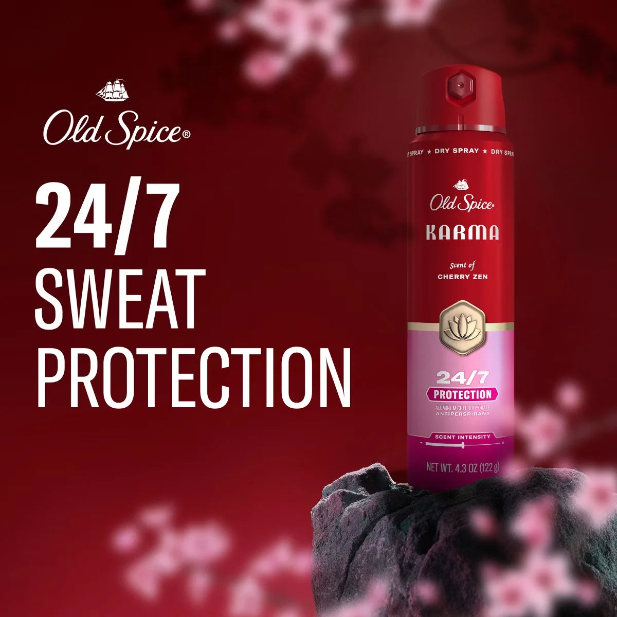 Old Spice Red Collection Men's 48-Hour Odor Protection Lightweight Formula All-Day Freshness Antiperspirant Spray - Karma Scent - 4.3oz