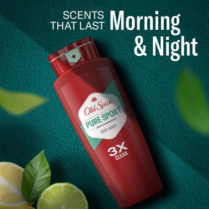 Old Spice High Endurance Pure Sport Body Wash - 24 fl oz/2pk: Liquid for Normal Skin, Whole Body Use, Squeeze Bottle
