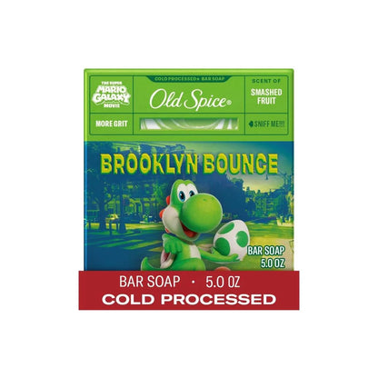 Old Spice x The Super Mario Galaxy Men’s Brooklyn Bounce Cold Processed Bar Soap - Scent of Smashed Fruit - 5oz: Basic Cleansing, Normal Skin