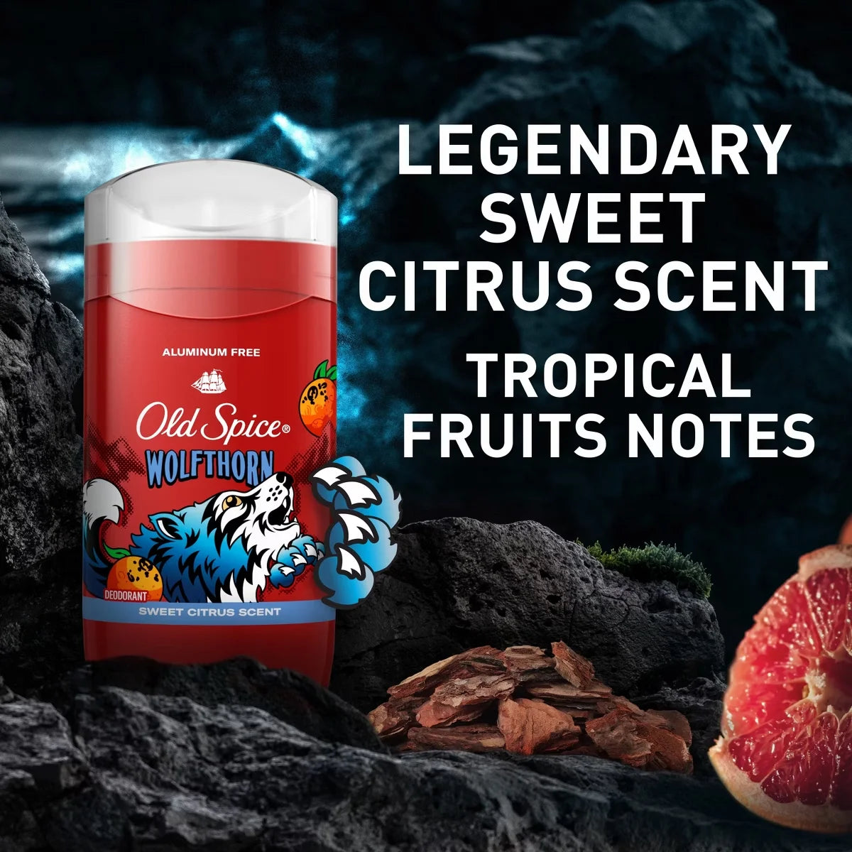 Old Spice Wolfthorn Scent Deodorant for Men - Aluminum-Free 3oz: Invisible Solid, Under Arm Application, Mature Skin