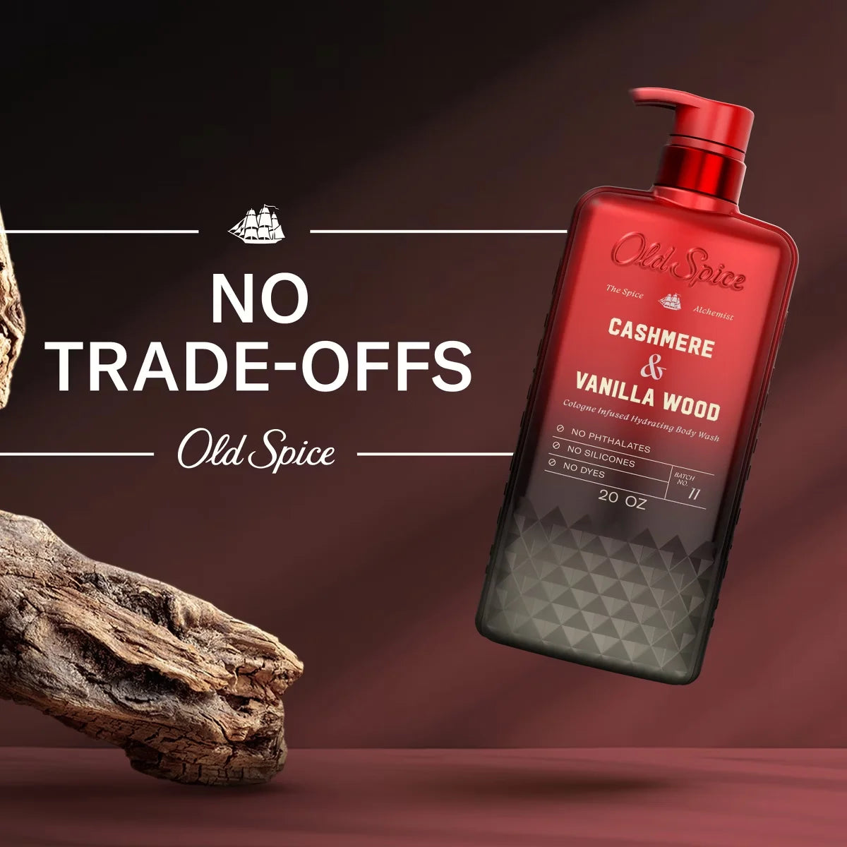 Old Spice x The Spice Alchemist Collection Men's Crafted for Compliments Cologne Infused Body Wash - Cashmere and Vanilla Wood - 20oz