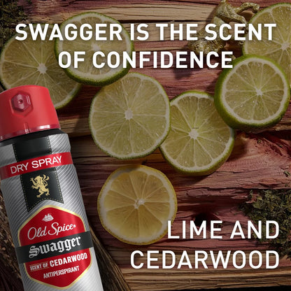 Old Spice Red Collection Men's 48-Hour Odor Protection Lightweight Formula All-Day Freshness Antiperspirant Spray - Stronger Swagger - 4.3oz