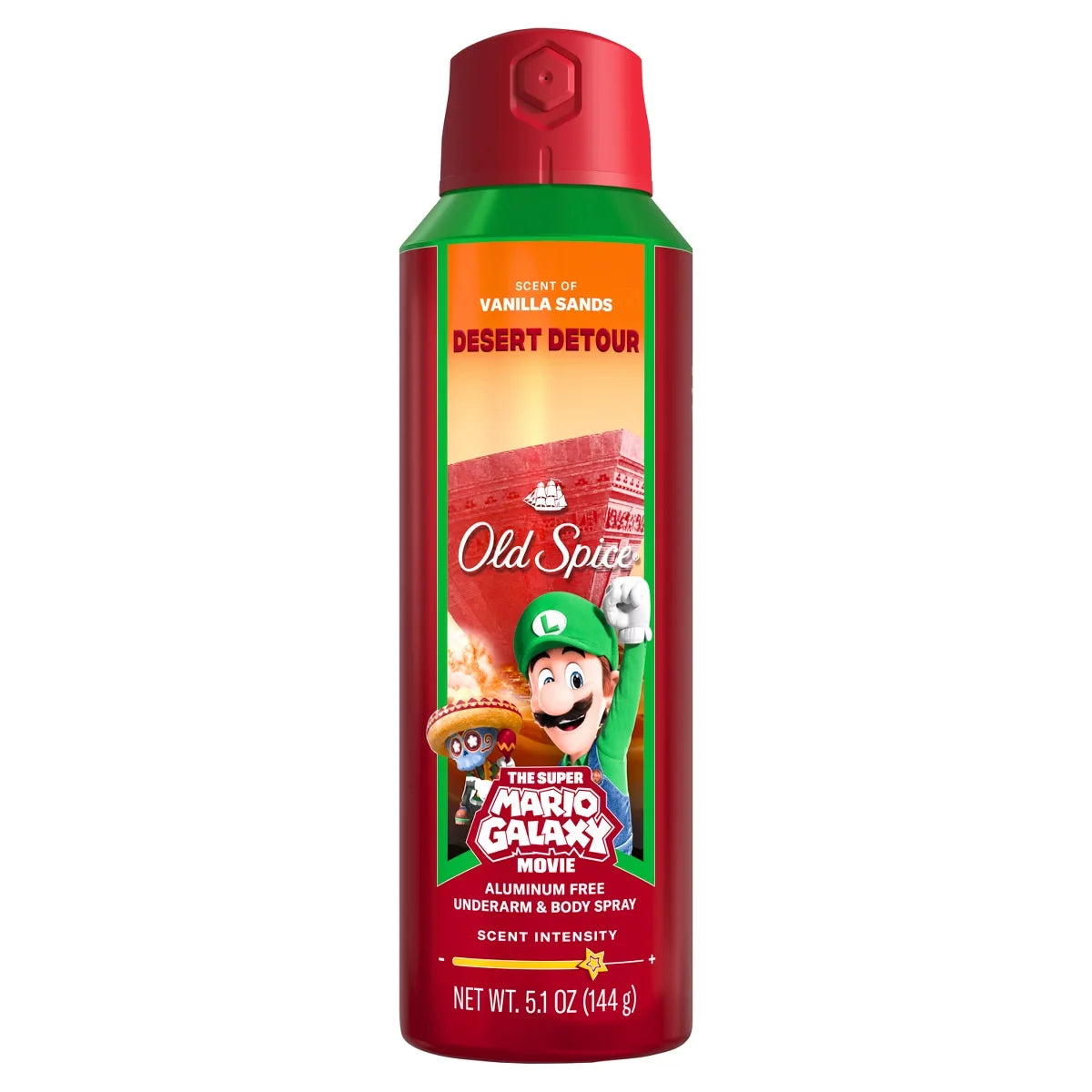 Old Spice x The Super Mario Galaxy 24/7 Odor Control Aluminum-Free Deodorant Body Spray - Desert Detour - 5.1 fl oz