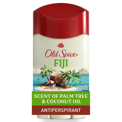 Old Spice Men's Antiperspirant & Deodorant Fiji Scent - 2.6oz: Invisible Solid, Under Arm Application, Animal By-Product-Free