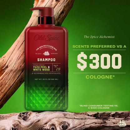Old Spice x The Spice Alchemist Yuzu Peel & White Wood Cologne Infused Shampoo - 20 fl oz