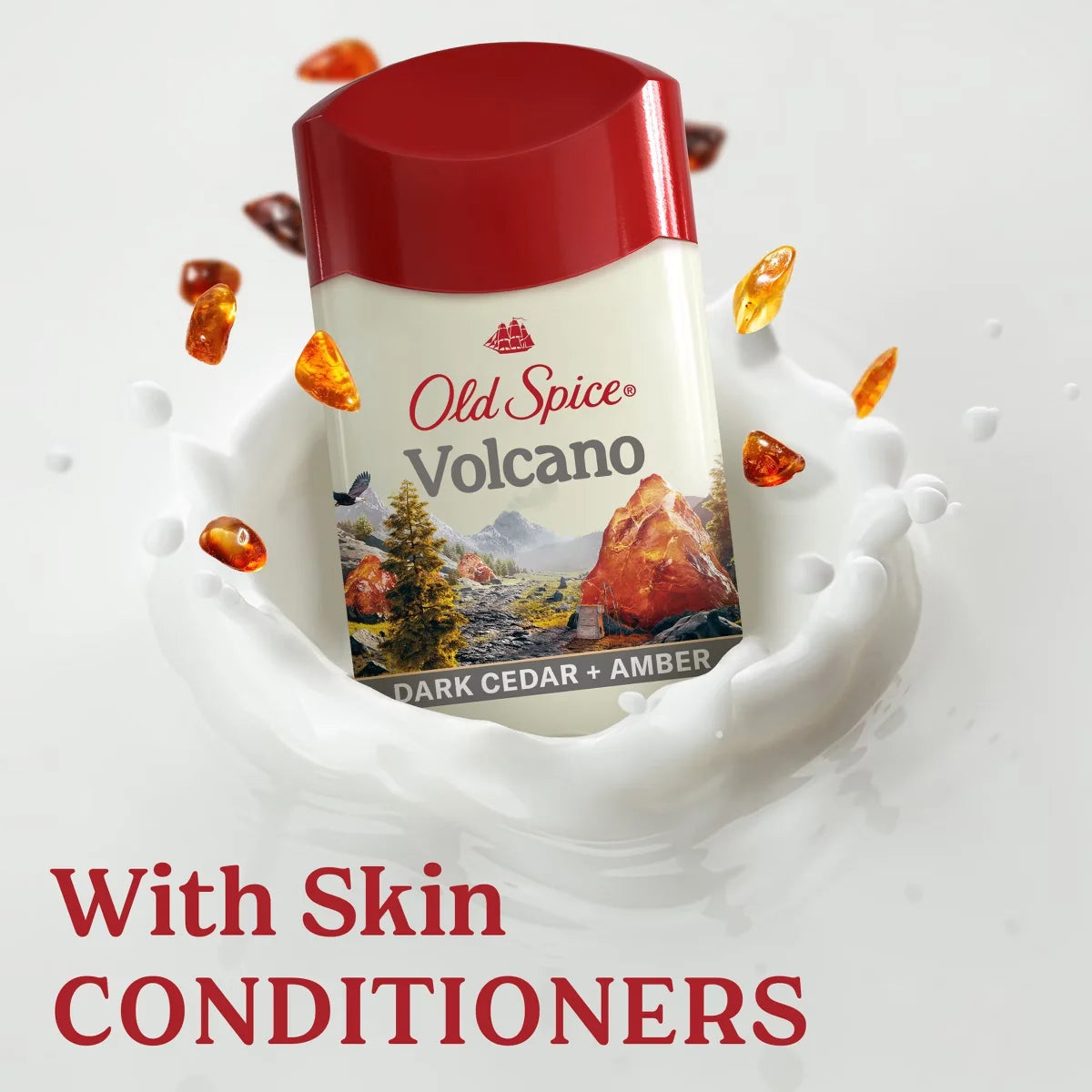 Old Spice Men's Volcano with Charcoal Antiperspirant & Deodorant - 2.6oz: Invisible Solid, Fresh Scent, Normal Skin