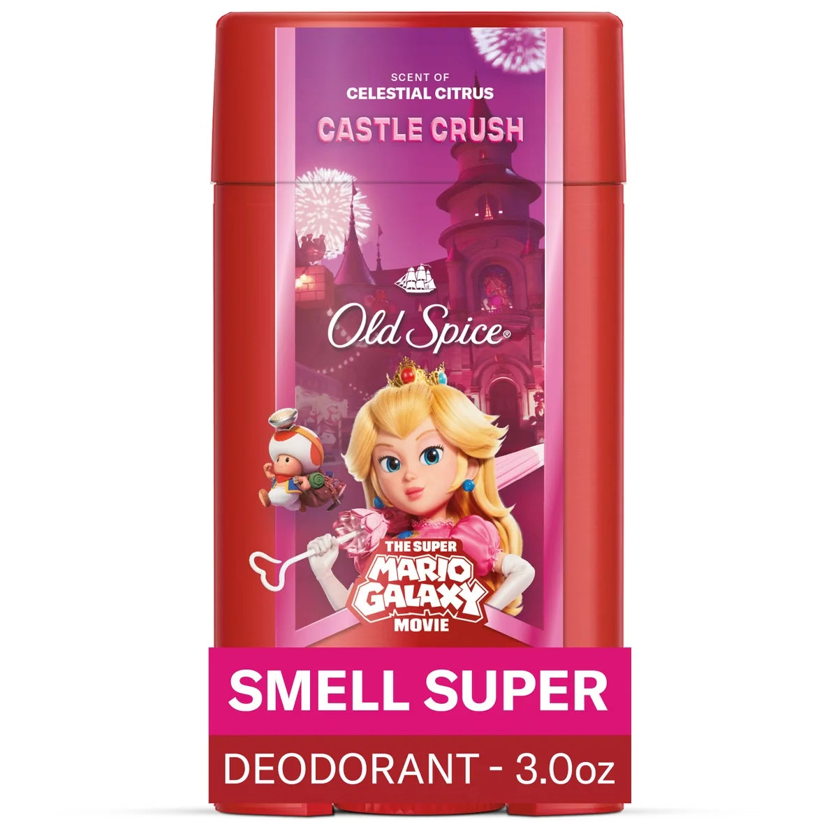 Old Spice x The Super Mario Galaxy Men’s 24/7 Lasting Freshness Aluminum-Free Deodorant - Castle Crush - 3oz