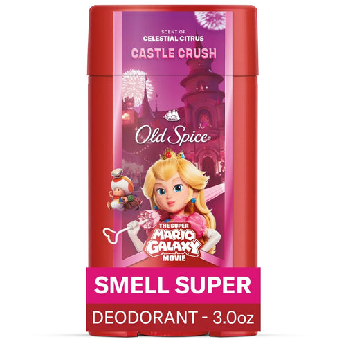 Old Spice x The Super Mario Galaxy Men’s 24/7 Lasting Freshness Aluminum-Free Deodorant - Castle Crush - 3oz