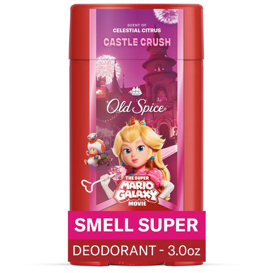 Old Spice x The Super Mario Galaxy Men’s 24/7 Lasting Freshness Aluminum-Free Deodorant - Castle Crush - 3oz
